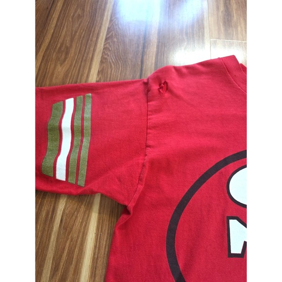 Vintage Salem‎ San Francisco 49ers All Over Double Sided T Shirt Medium NFL - Picture 4 of 15